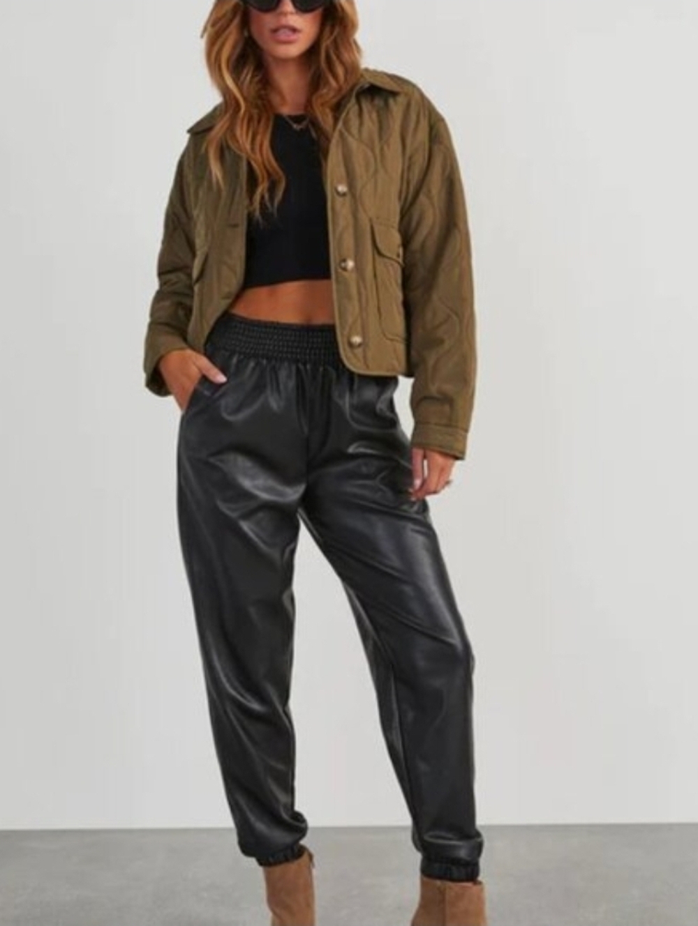 Olia Faux Jogger Pants-M